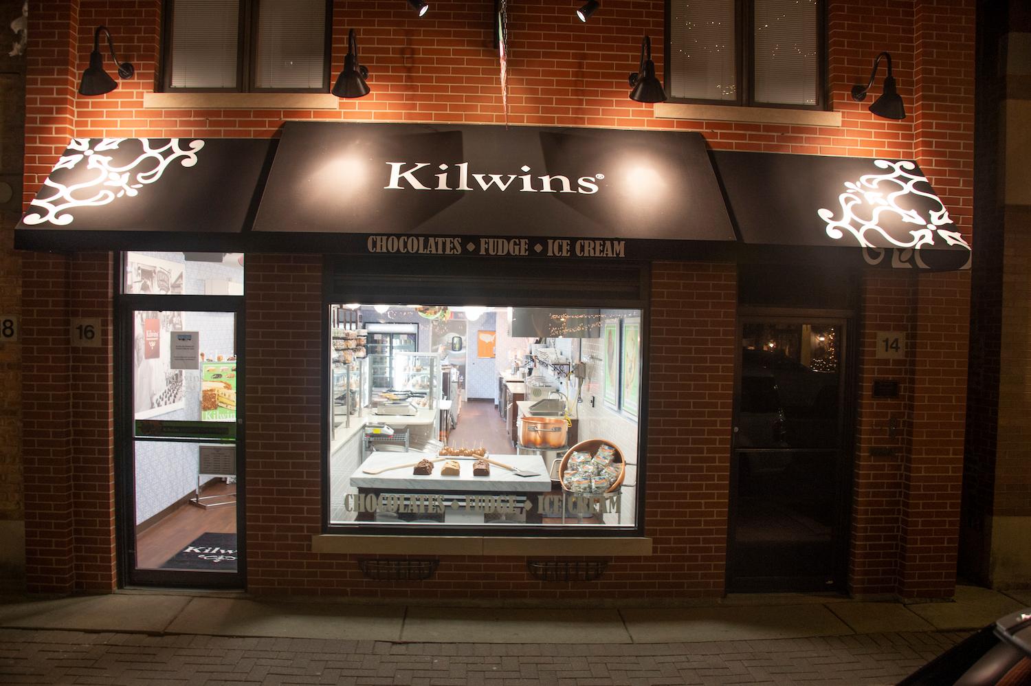 Arlington Heights Storefront at Night