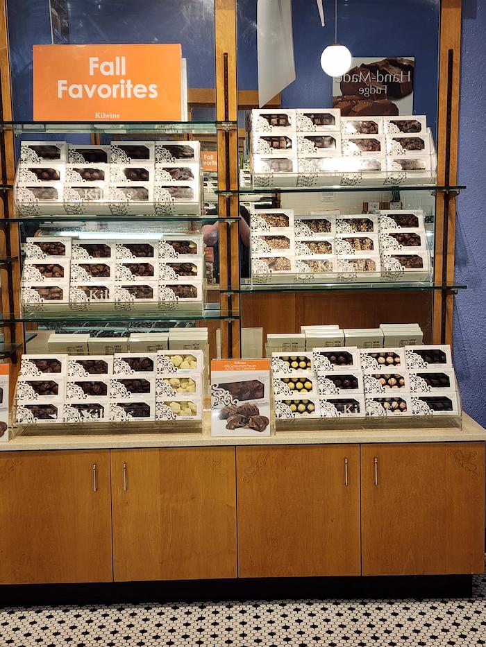 Caramels Boxes Displayed