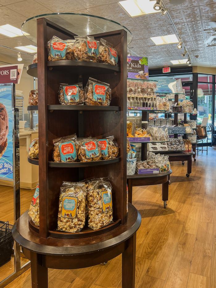 Saratoga Springs Caramel Corn Bags Display